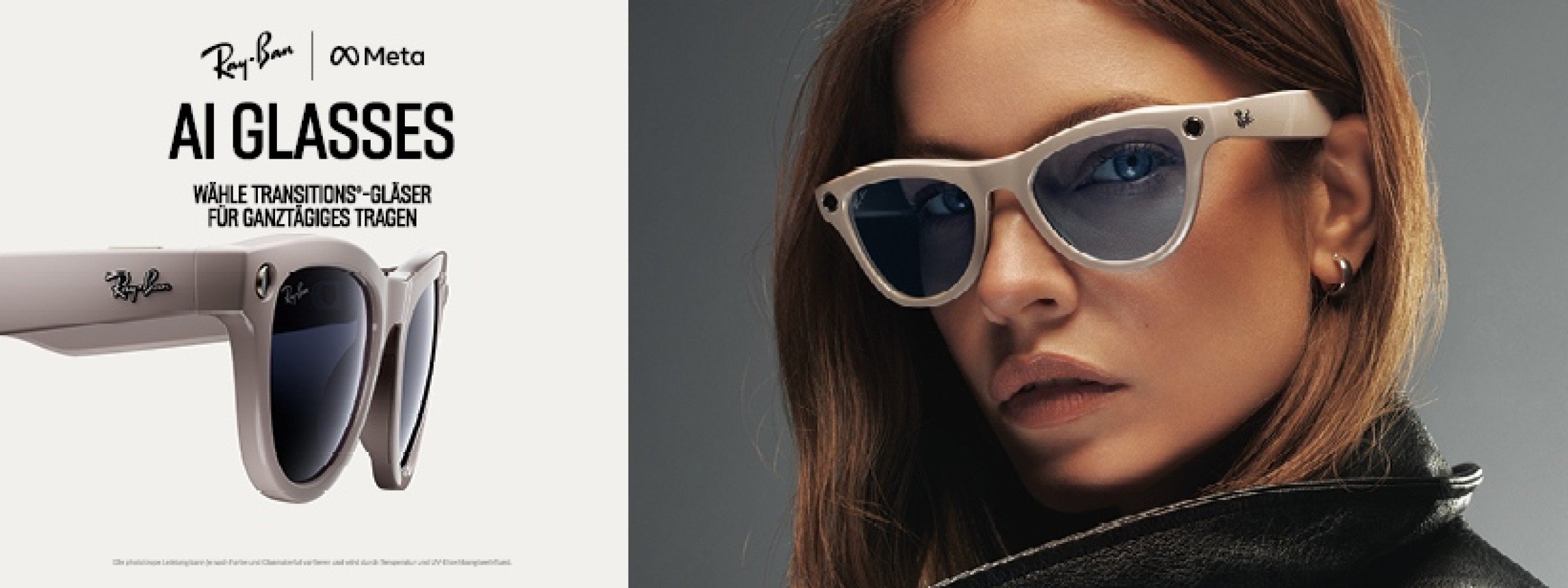 Ray-Ban Meta: Frau mit Ray-Ban Meta AI Brille